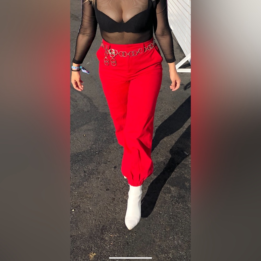 Red Cargo Pants